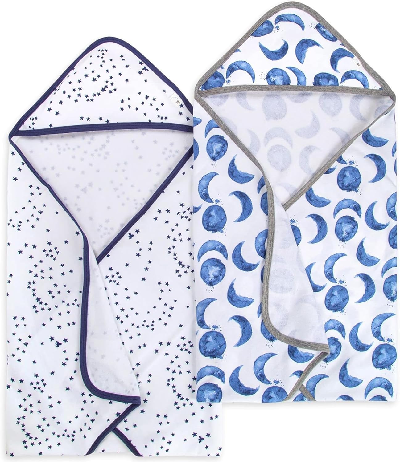 Toalla orgánica con capucha de una sola capa para bebé de Burt's Bees Baby, Paquete de 2, Pequeños patos | Toalla con capucha de algodón 100% orgánico de rizo suave y absorbente que es duradera y suave, mide 29 x 29 pulgadas