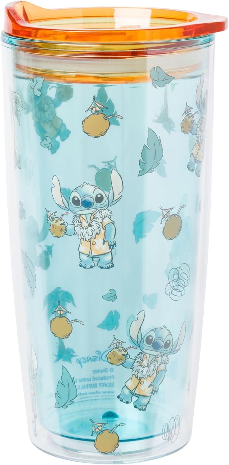 Silver Buffalo Disney Vintage Mickey Mouse Since 1928 - Vaso de viaje de doble pared con tapa de cierre deslizante, 20 onzas