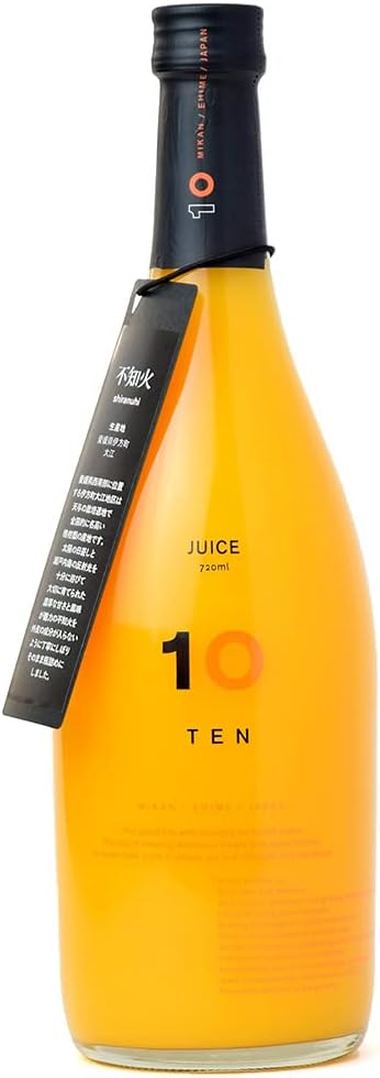 10FACTORY Ehime Mikan 100% Fruit Juice, Additive-Free, Straight Juice, 1 Bottle (24.3 fl oz (720 ml)), Made in Ehime, High Quality, Made in Japan (Kawachi Bankan)