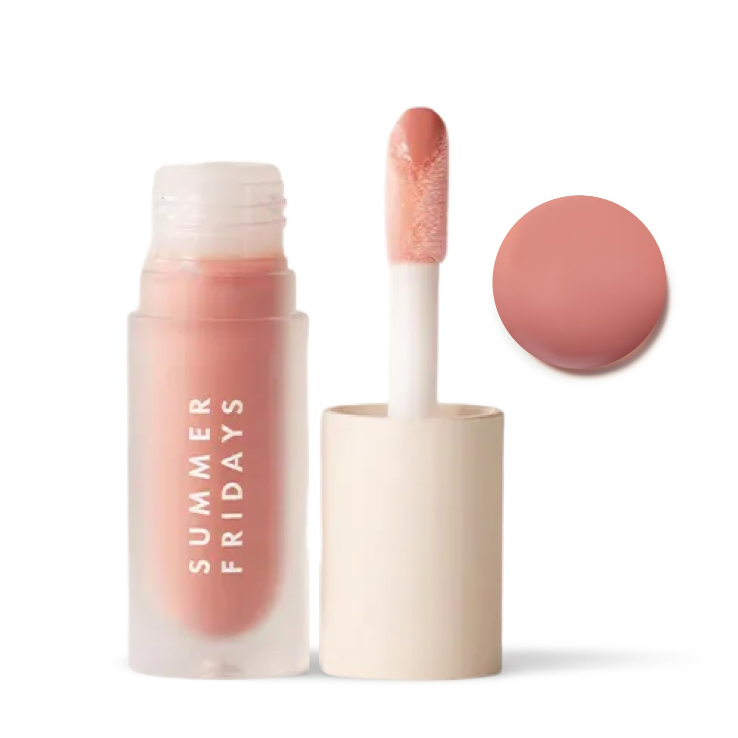 Summer Fridays Dream Lip Oil - Hydrating Tinted Lip Gloss Oil - Non-Sticky Formula with Skincare Benefits for Long-Lasting Softness + Shine - Effortless Beauty Gifts - Warm Beige (0.15 Oz)