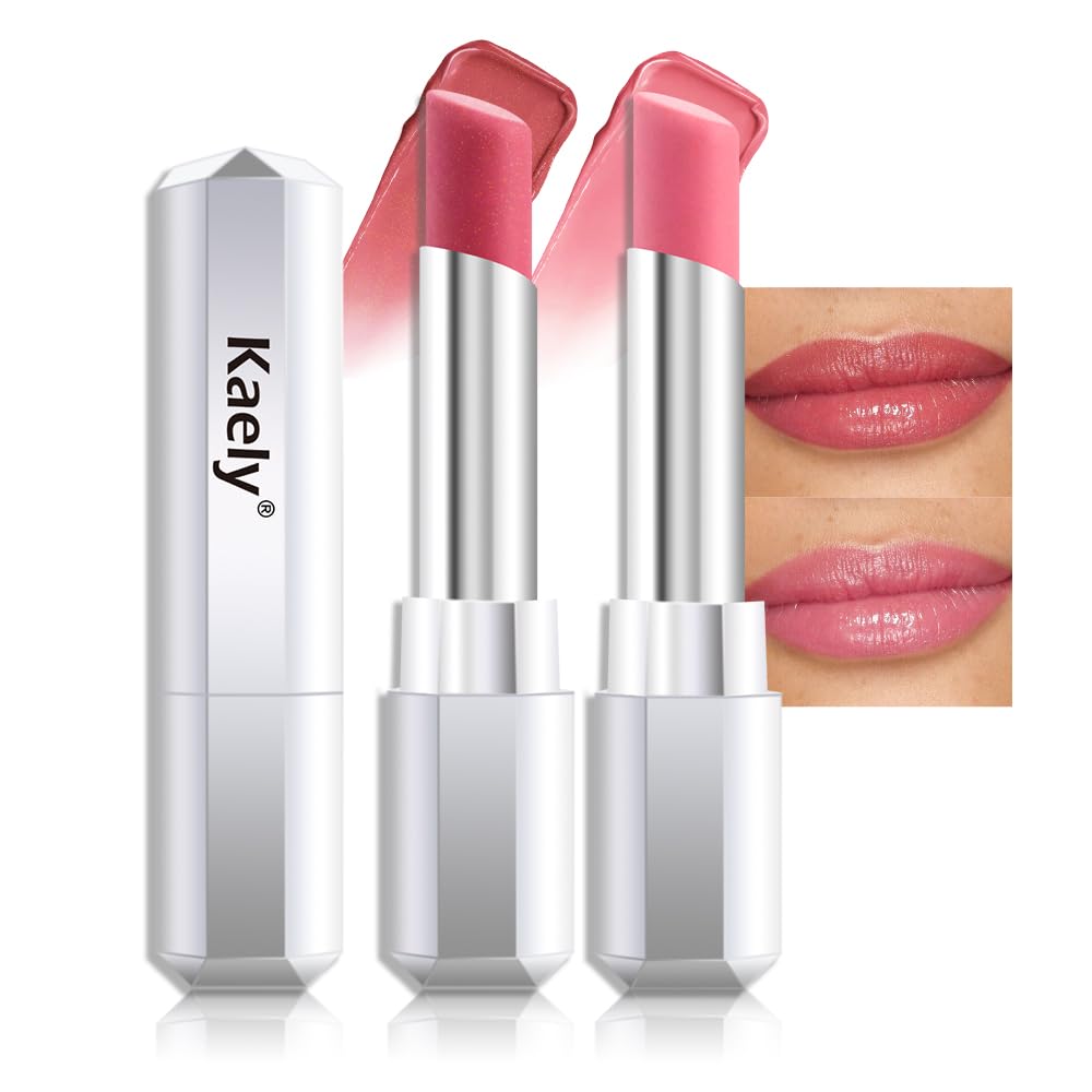 Kaely Mauve Honey Lipstick Tinted Lip Balm, Hydrating Shine Lipstick for Women Dry Lips, Moisturizing Nourishing Glossy Lip Gloss Stain Makeup, Sheer Lightweight, Vegan & Cruelty-Free, 07