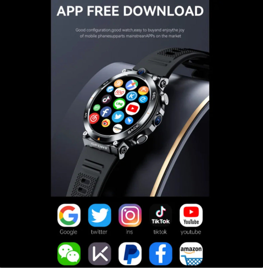 4G Net Smartwatch H10 GPS NFC Wifi Download APP Dual Camera Video Calls Men Women Supports Google Play SIM Card Smart Watch H10