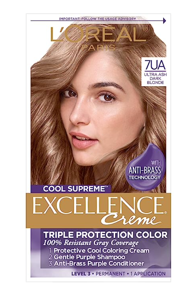 L'Oreal Paris Excellence Creme Permanent Triple Care Hair Color, 01 Extra Light Ash Blonde, Gray Coverage For Up to 8 Weeks, All Hair Types, Pack of 1