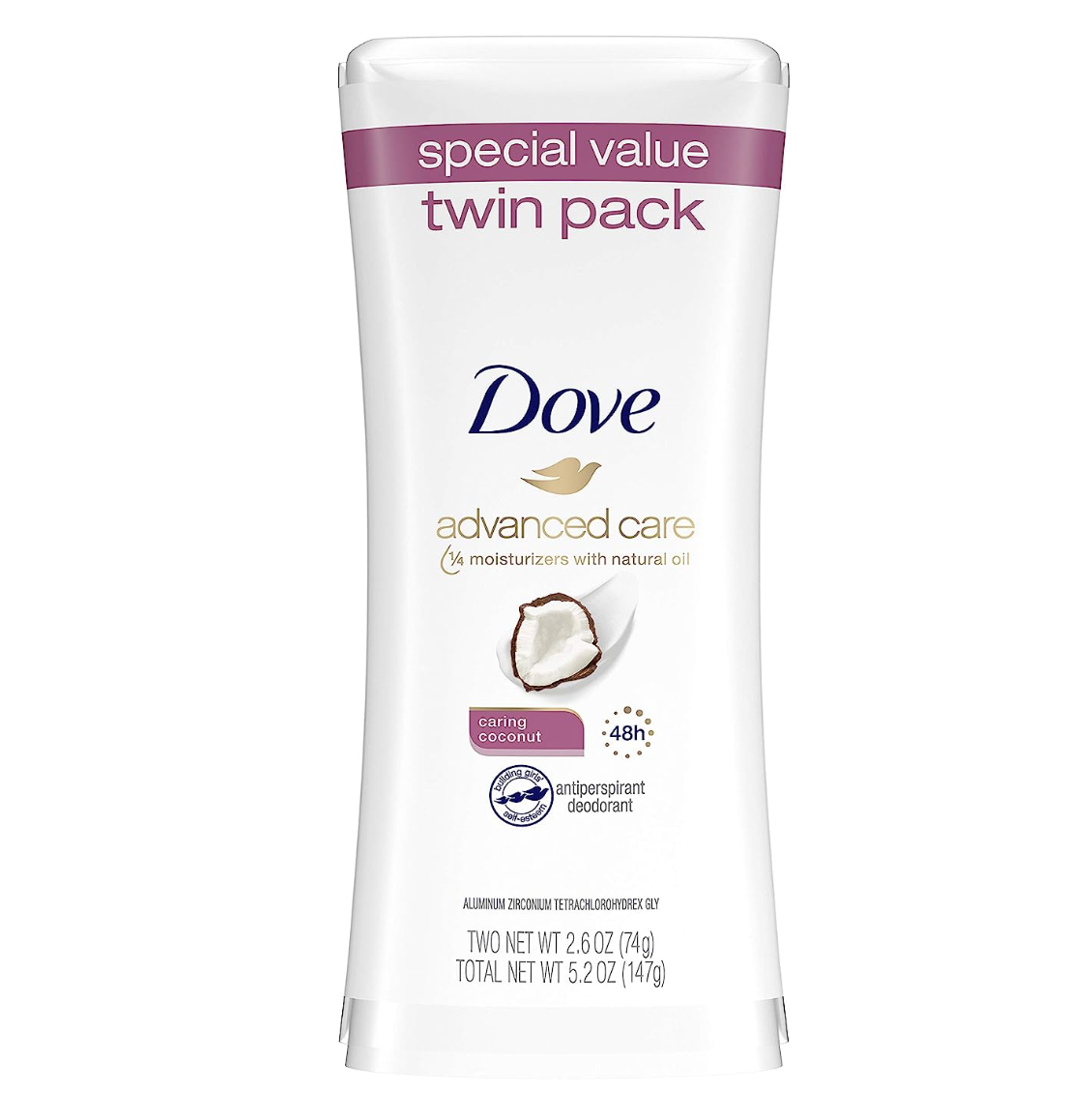 Dove Antiperspirant Deodorant Stick No White Marks on 100 Colors Clear Finish 48-Hour Sweat and Odor Protecting Deodorant for Women, 2.6 Ounce (Pack of 4)